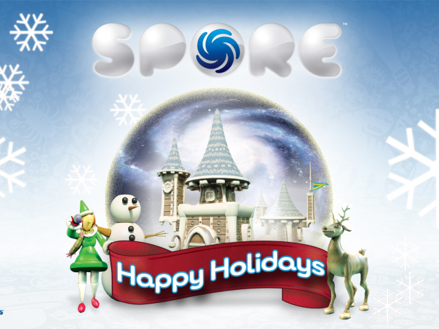 Fondo de pantalla Happy Holidays 640x480