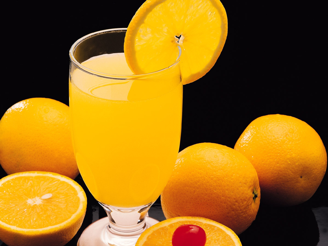 Das Fresh Orange Juice Wallpaper 1152x864