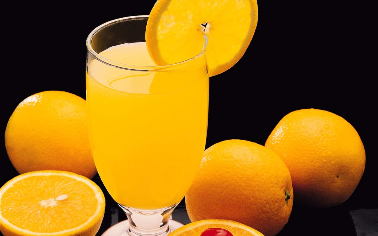 Fresh Orange Juice wallpaper 1280x800