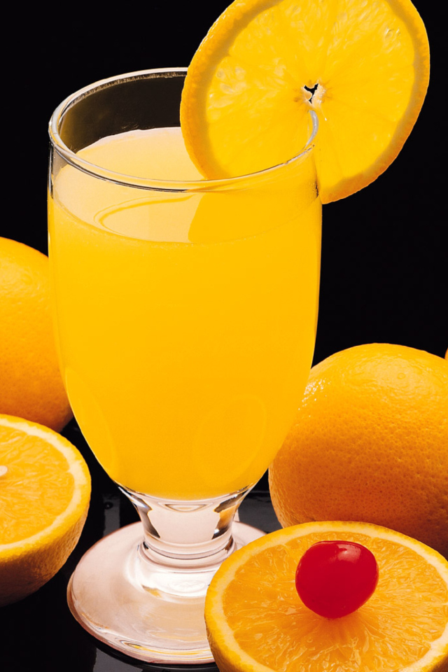 Das Fresh Orange Juice Wallpaper 640x960