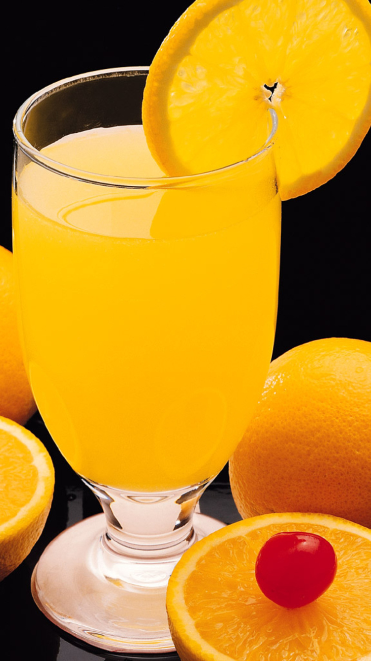 Fresh Orange Juice wallpaper 750x1334