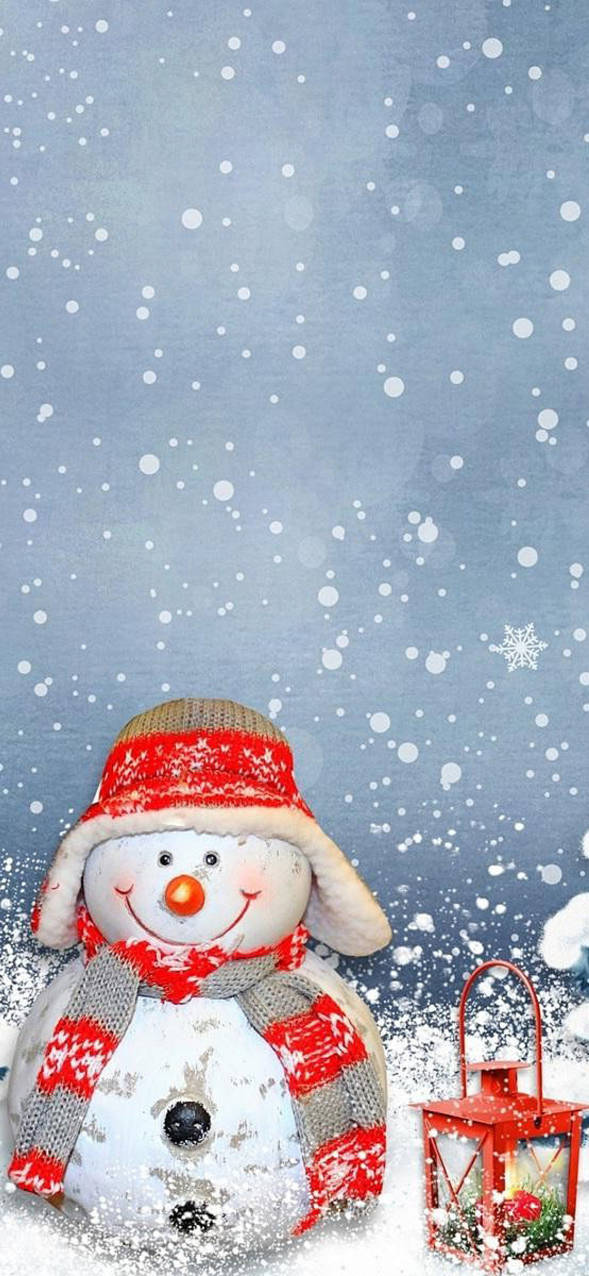 Обои Frosty Snowman for Xmas 1170x2532