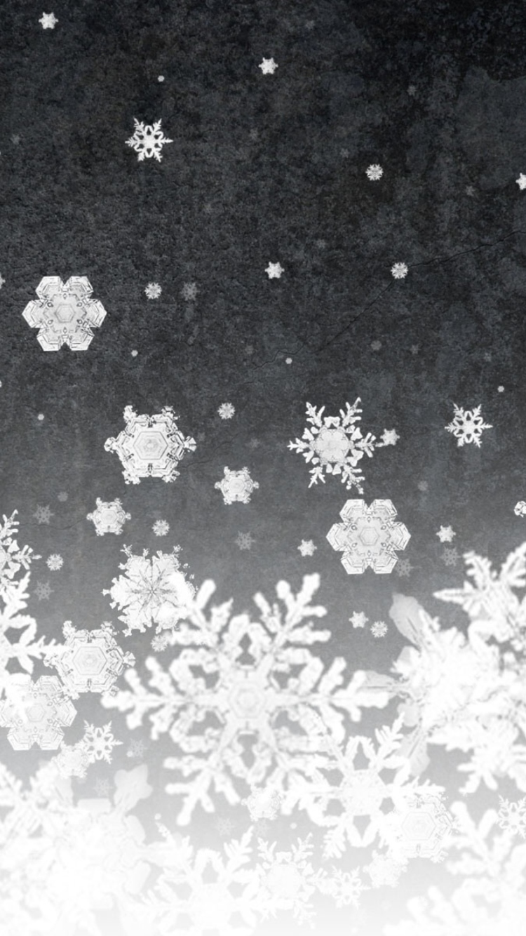Fondo de pantalla Snowflakes 750x1334