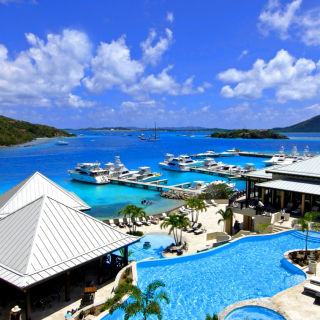 Kostenloses Caribbean, Scrub Island of the British Virgin Islands Wallpaper für iPad Air