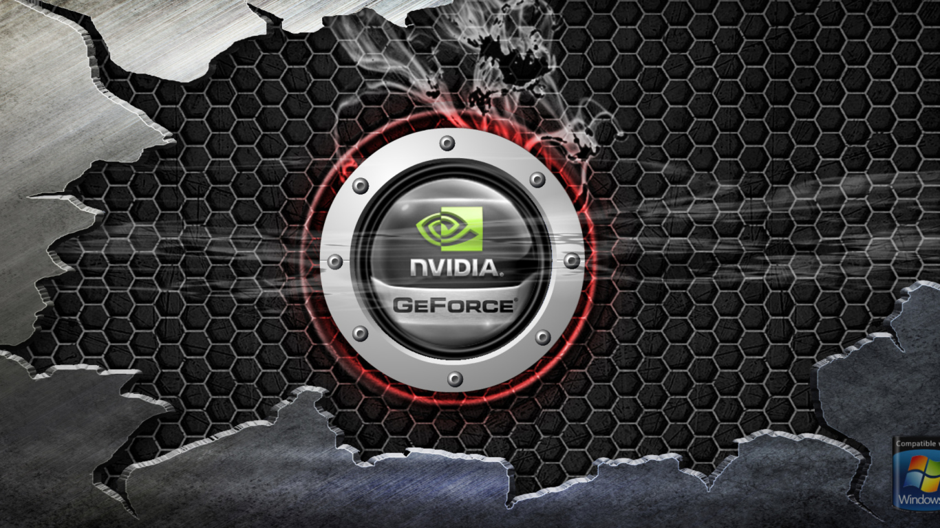 Обои Nvidia Geforce 1366x768