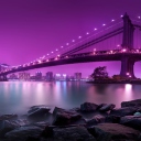 Sfondi Manhattan Bridge New York City 128x128