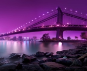 Fondo de pantalla Manhattan Bridge New York City 176x144
