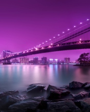 Das Manhattan Bridge New York City Wallpaper 176x220
