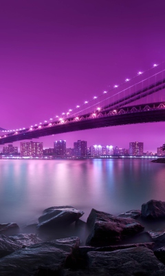 Manhattan Bridge New York City wallpaper 240x400
