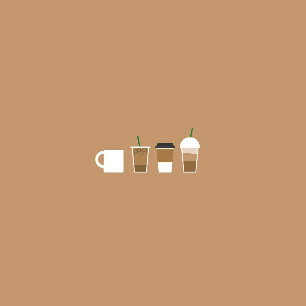 Coffee Illustration wallpaper 1024x1024
