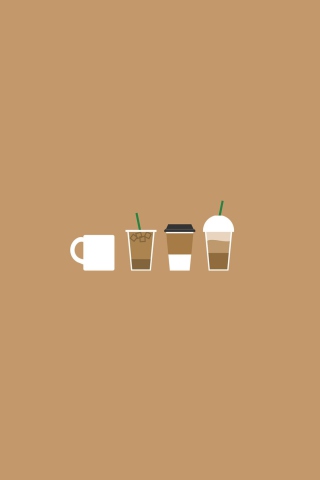 Das Coffee Illustration Wallpaper 320x480