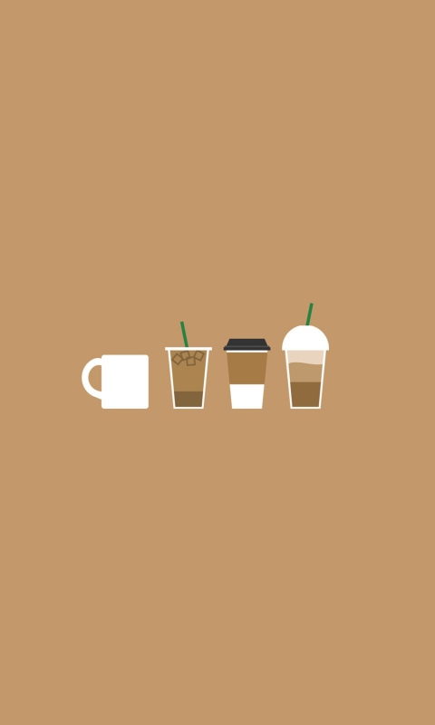 Das Coffee Illustration Wallpaper 480x800