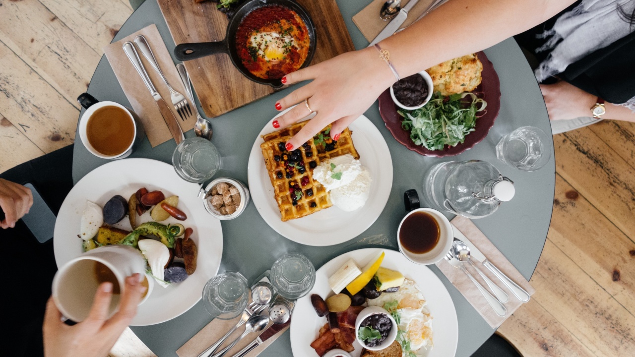 Sfondi Breakfast with Coffee, Bacon and Waffle 1280x720