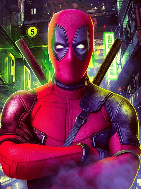 Das Deadpool Marvel Comics Poster Wallpaper 480x640