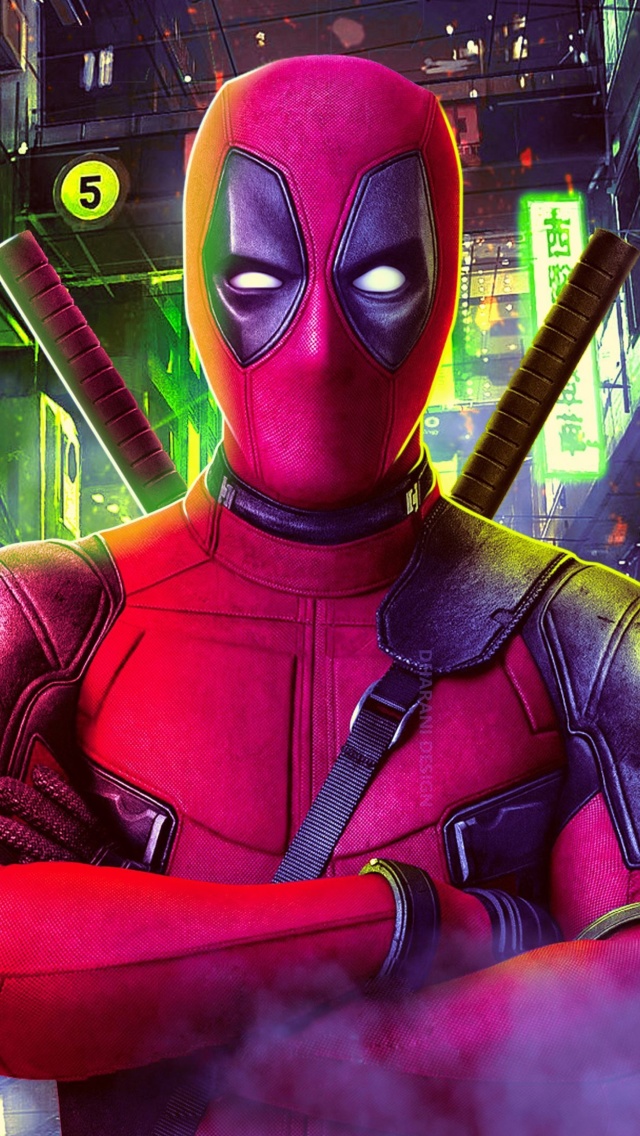 Das Deadpool Marvel Comics Poster Wallpaper 640x1136