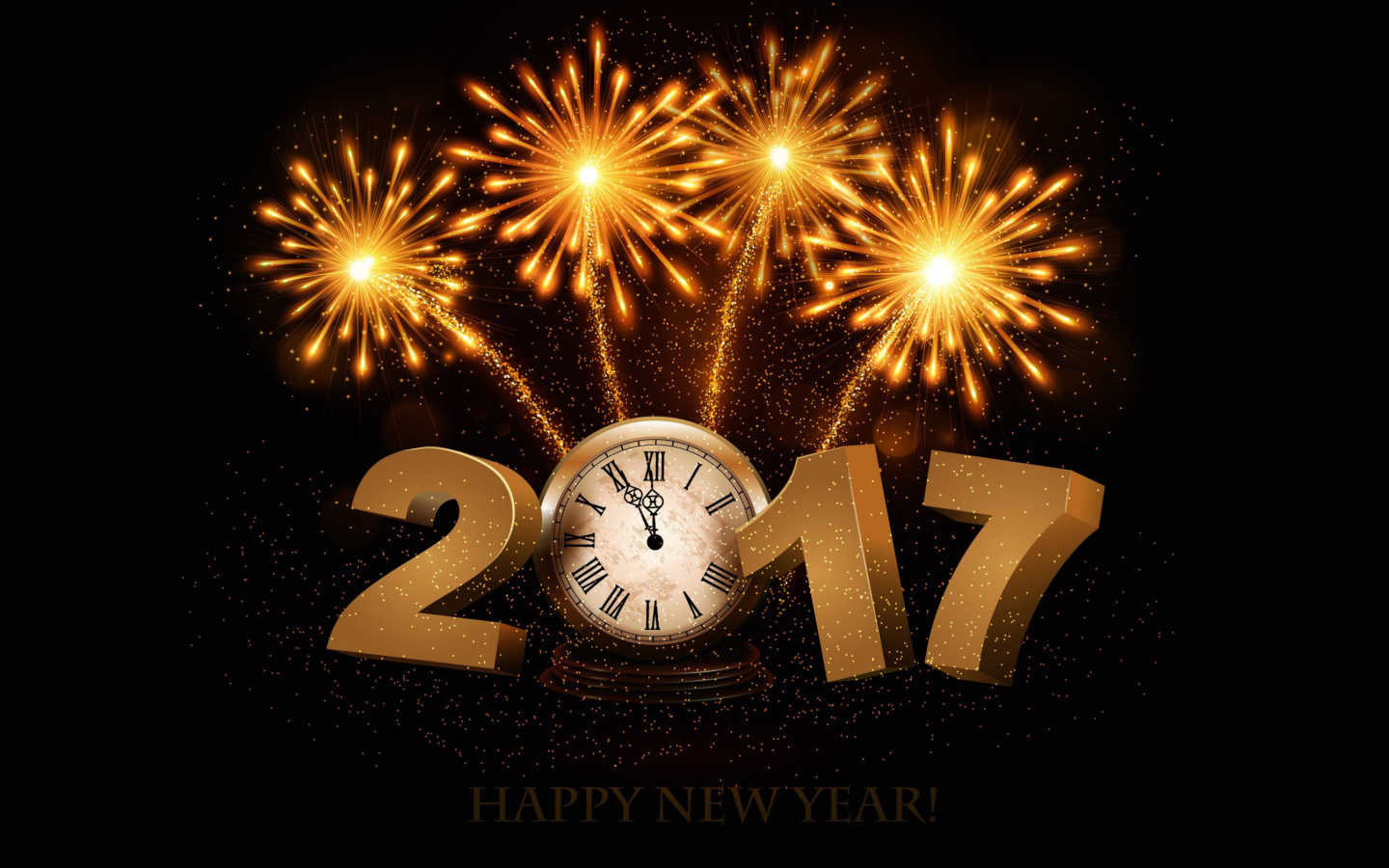 Sfondi 2017 New Year fireworks 1440x900