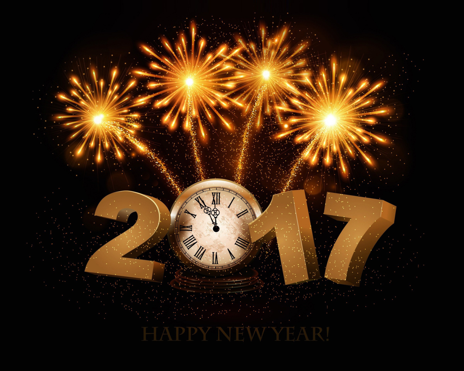 Обои 2017 New Year fireworks 1600x1280