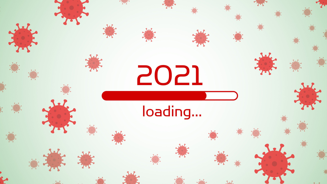 Обои 2021 New Year Loading 1366x768