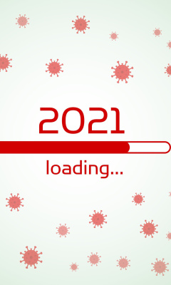 Fondo de pantalla 2021 New Year Loading 240x400