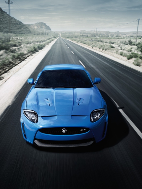Blue Jaguar XKR screenshot #1 480x640