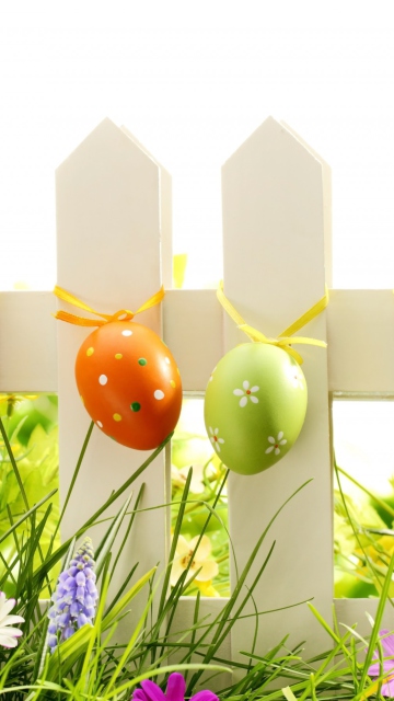 Easter Fence wallpaper 360x640