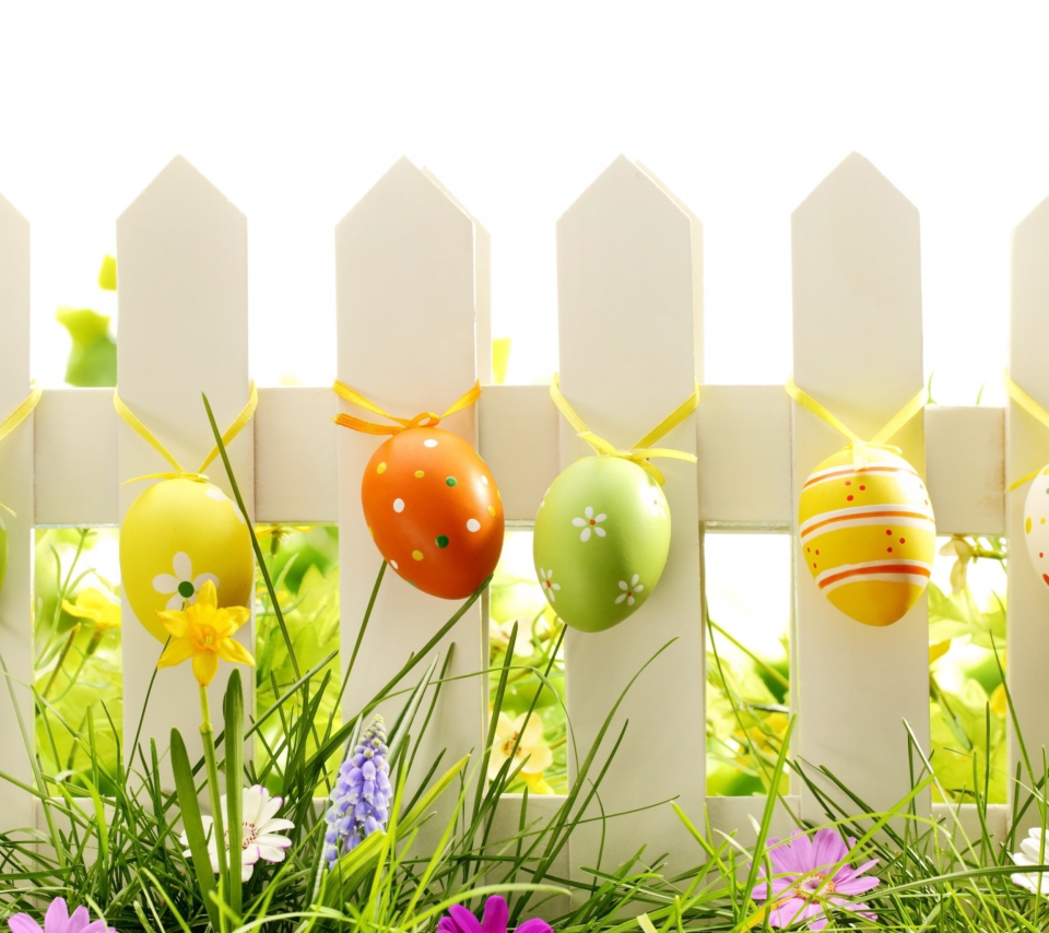 Easter Fence wallpaper 960x854