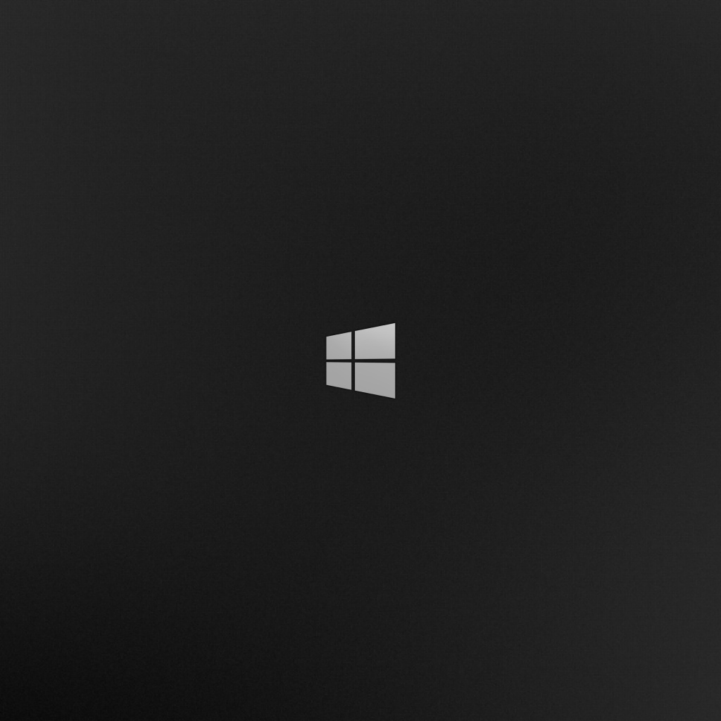 Das Windows 8 Black Logo Wallpaper 1024x1024
