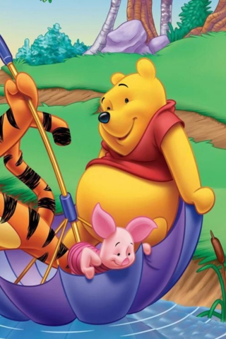 Winnie and Friends wallpaper 320x480