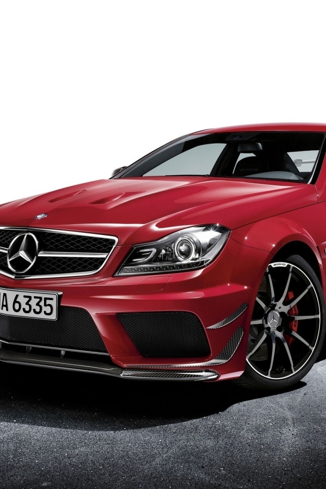 Mercedes C63 AMG Coupe wallpaper 640x960
