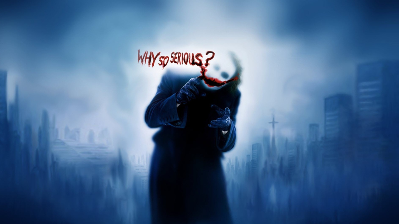 Обои Joker Why So Serious 1280x720