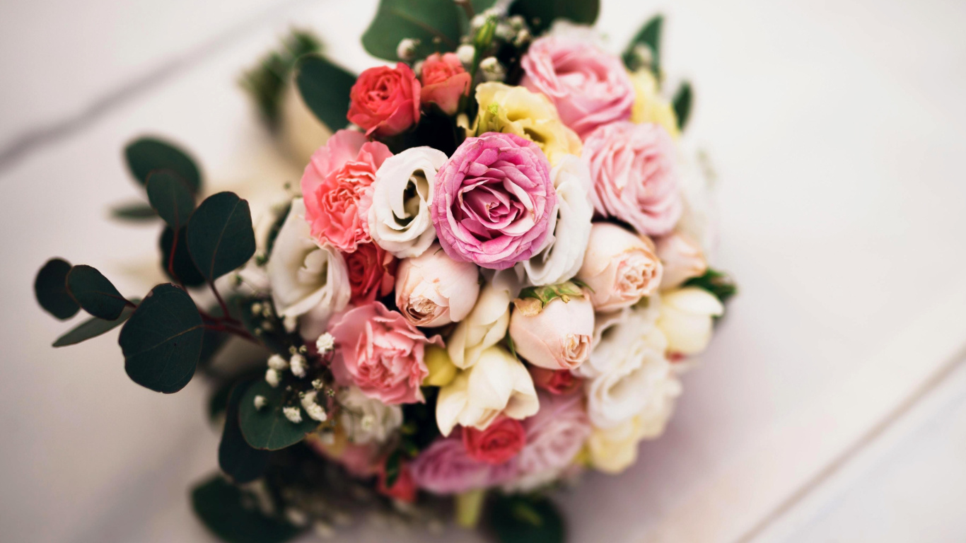 Das Wedding Bouquet Wallpaper 1366x768