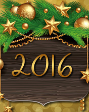 Happy New Year 2016 Golden Style screenshot #1 176x220
