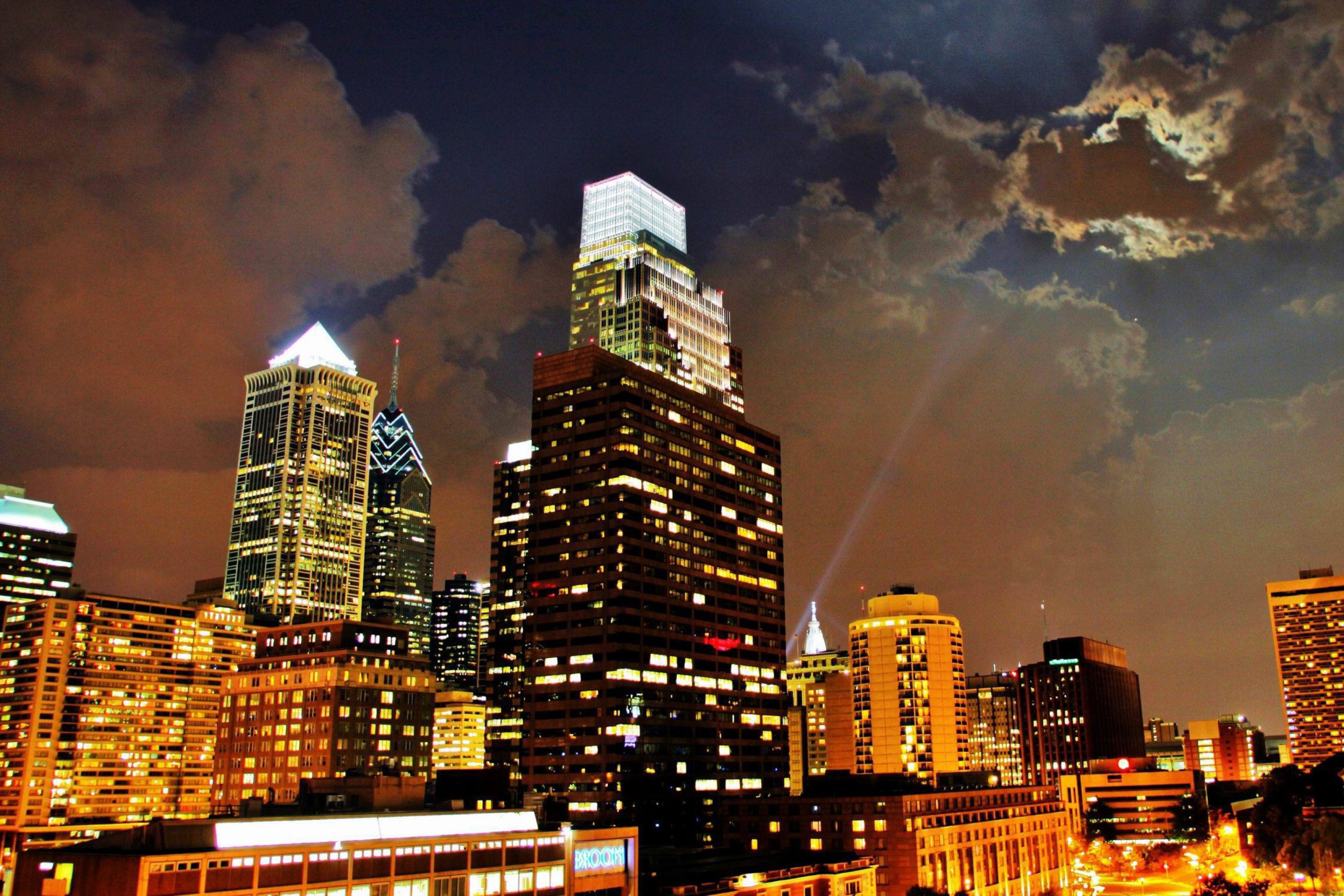 Sfondi Philadelphia Night Skyline in USA 2880x1920