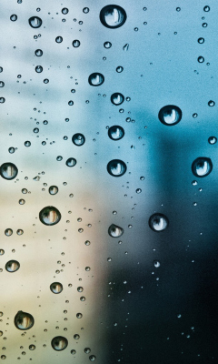 Das Rain Drop Window Wallpaper 240x400