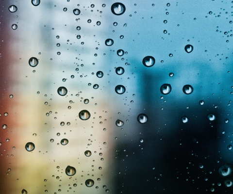 Das Rain Drop Window Wallpaper 480x400