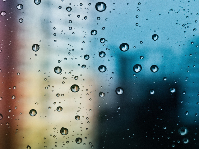 Das Rain Drop Window Wallpaper 640x480