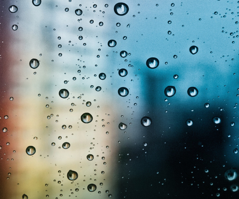 Das Rain Drop Window Wallpaper 960x800