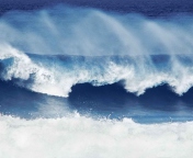 Big Blue Waves wallpaper 176x144