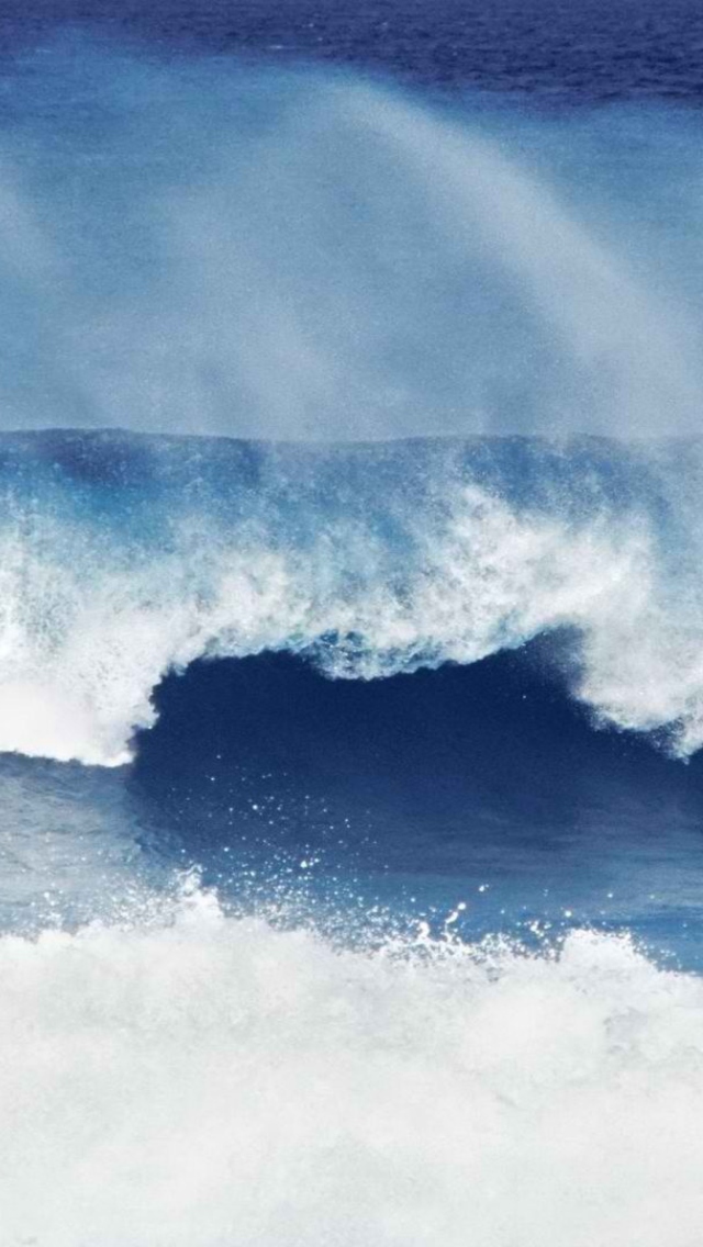 Das Big Blue Waves Wallpaper 640x1136