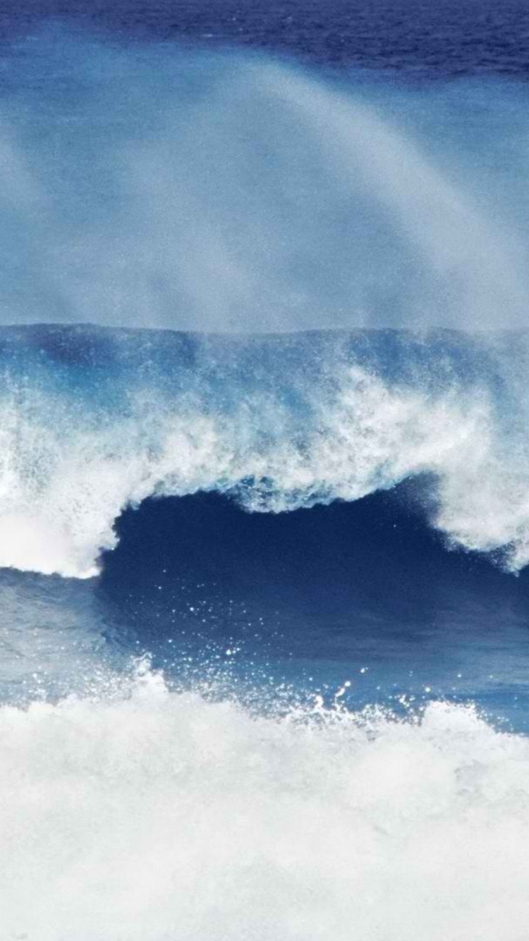 Big Blue Waves wallpaper 750x1334
