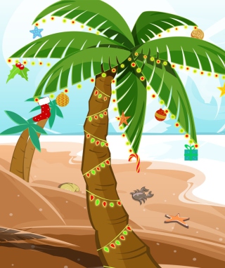 Kostenloses Tropical Christmas Wallpaper für Nokia N95