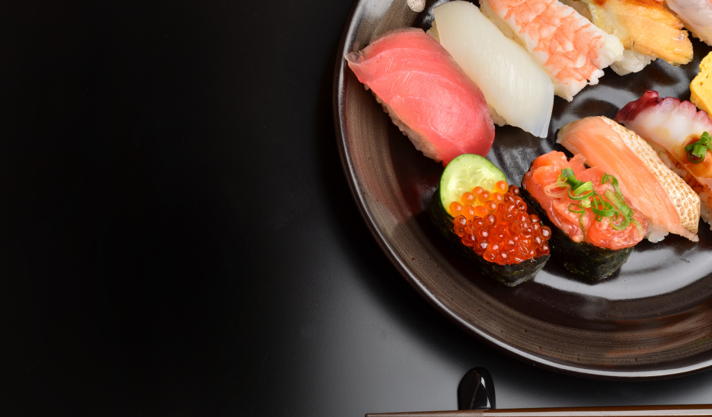 Sushi Plate wallpaper 1024x600