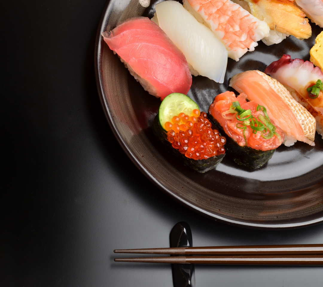 Das Sushi Plate Wallpaper 1080x960