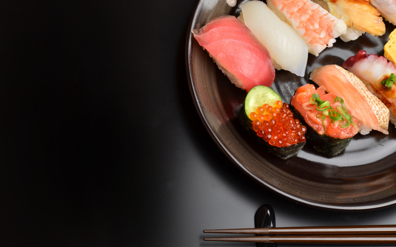 Fondo de pantalla Sushi Plate 1280x800