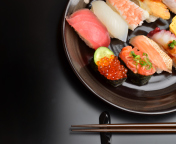 Sushi Plate wallpaper 176x144