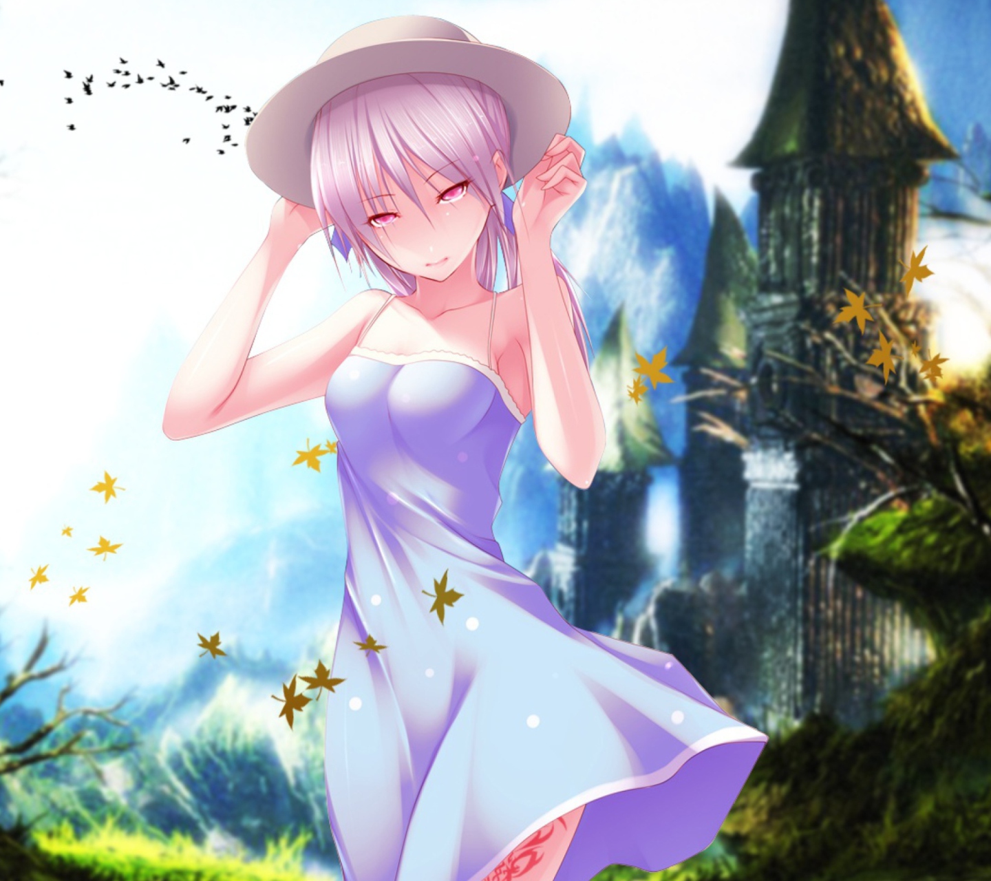 Das Girl In Hat Wallpaper 1440x1280