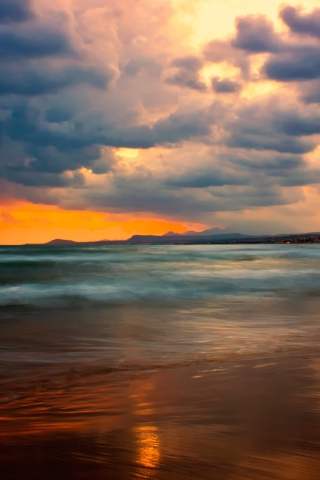 Das Stormy Sunset Wallpaper 320x480