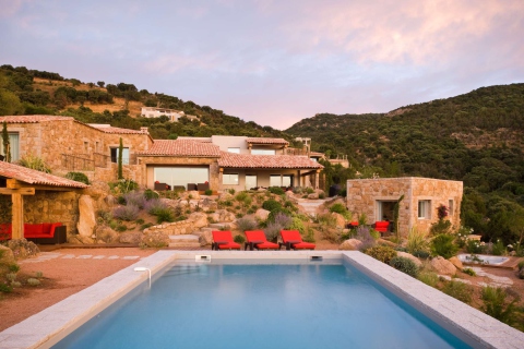 Обои Villa Luna, Corsica, France 480x320