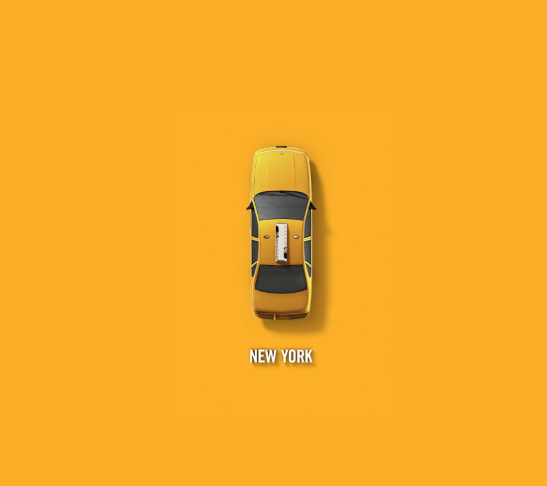 Das New York Cab Wallpaper 1080x960