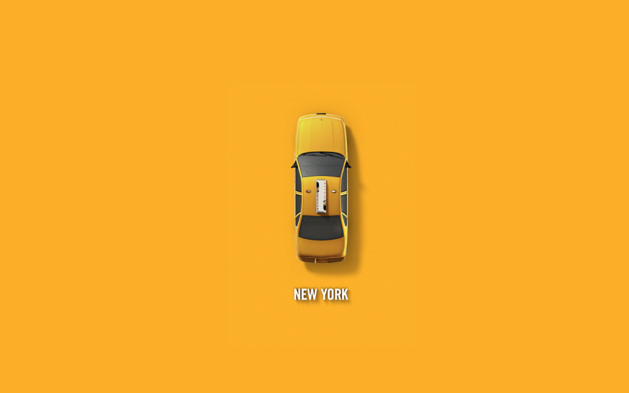 Das New York Cab Wallpaper 1280x800